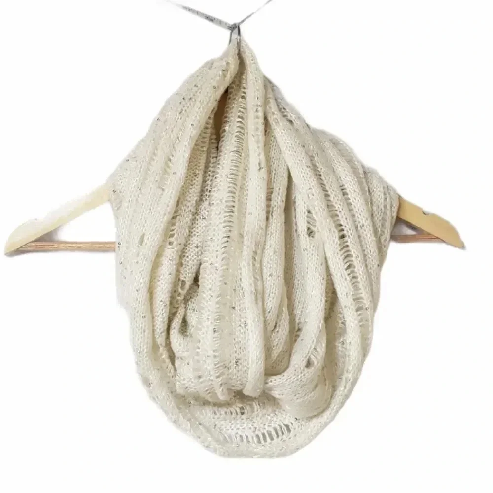 Express Beige Knit Infinity Scarf